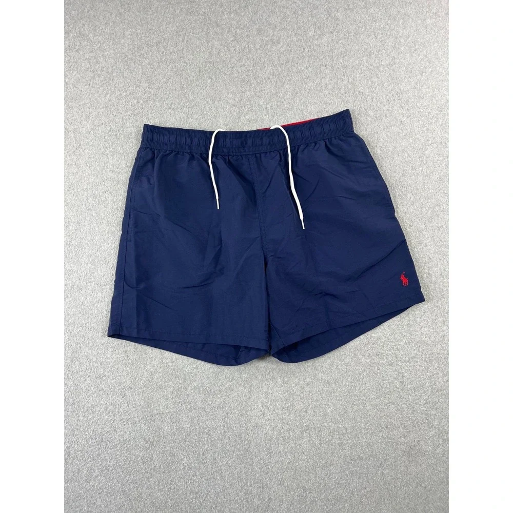 Polo Ralph Lauren Travel Swim Shorts Mens XL Navy Mesh Lined Red Pony 5